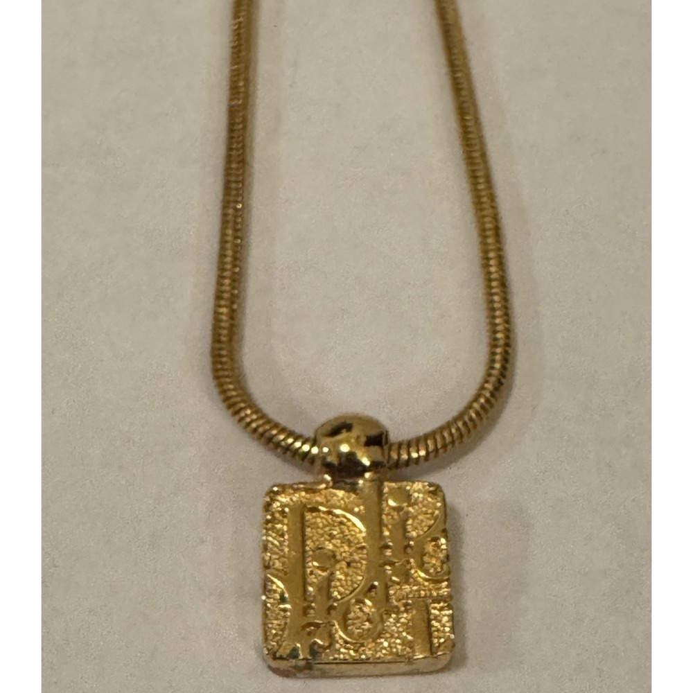 Vintage Christian Dior Trotter Gold Motif Necklace